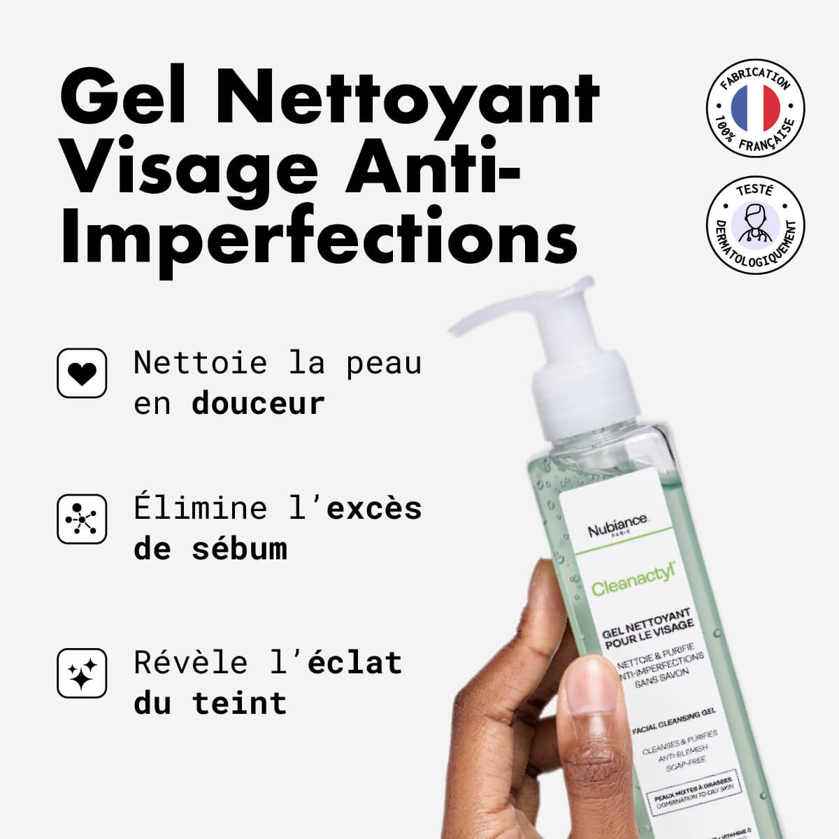 Gel Nettoyant Visage Anti Imperfections Cleanactyl Nubiance gel-nettoyant-visage-anti-imperfections-cleanactyl-nubiance
