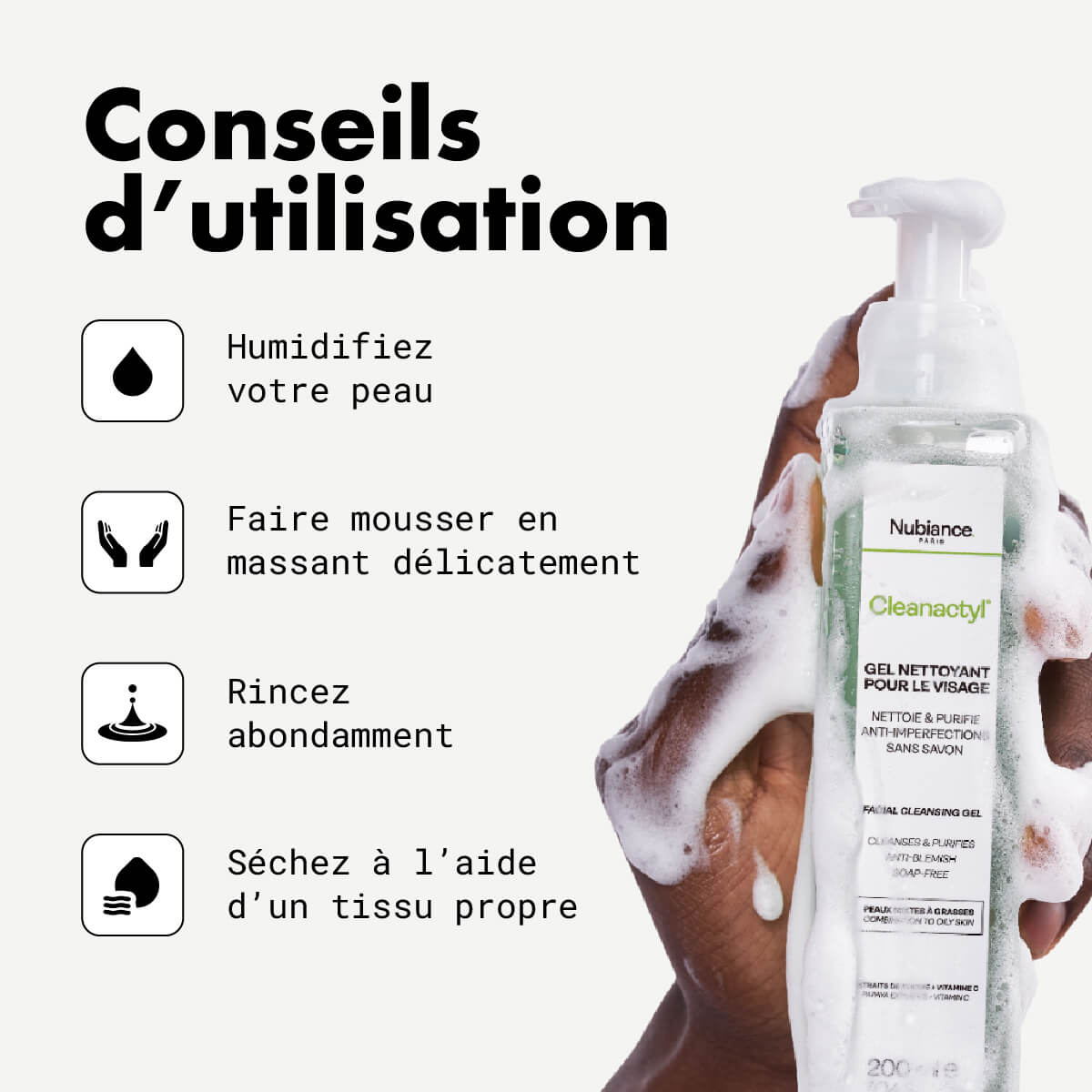 Gel Nettoyant Visage : Anti-Imperfections - Cleanactyl | Nubiance
